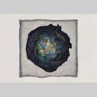 ohne Titel, 2013, Filzcollage bestickt, 150x150