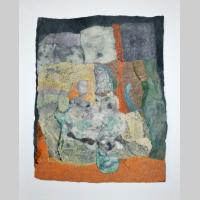 ohne Titel, Filzcollage bestickt, 50x65cm, 2014